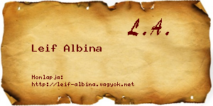 Leif Albina névjegykártya